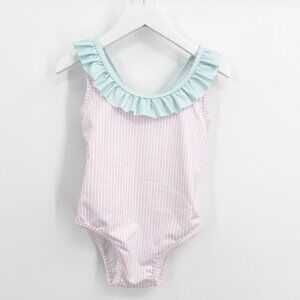 Lullaby Set Girls Size 3T Pink Pinstripe Sarah One Piece Swimsuit